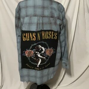 Guns N' Roses Plaid Shirt with Back Patch